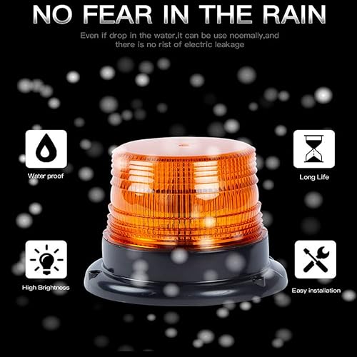 Miniatura 7 de TOPKU Luz estroboscópica LED - Luces de advertencia de seguridad intermitentes con base magnética - Ideal para vehículos de construcción, camiones