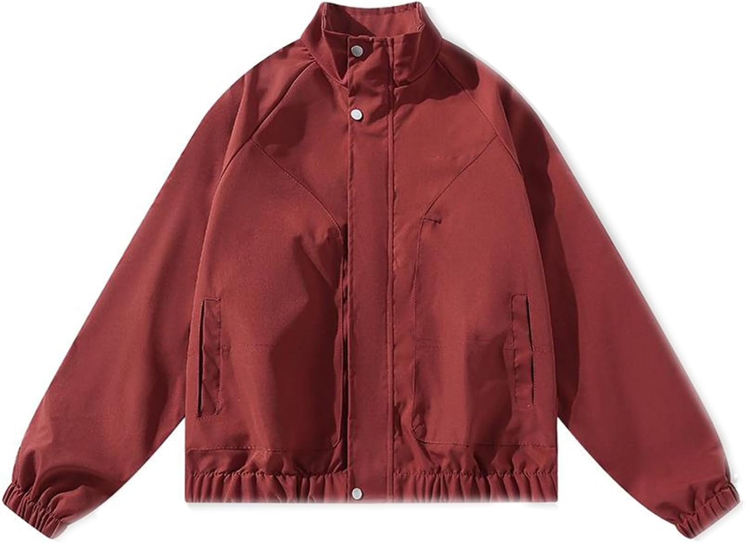 Men's Spring/Autumn Jacket Workwear Loose Casual Stand Collar Commute Weekend Home Long sleeved Top