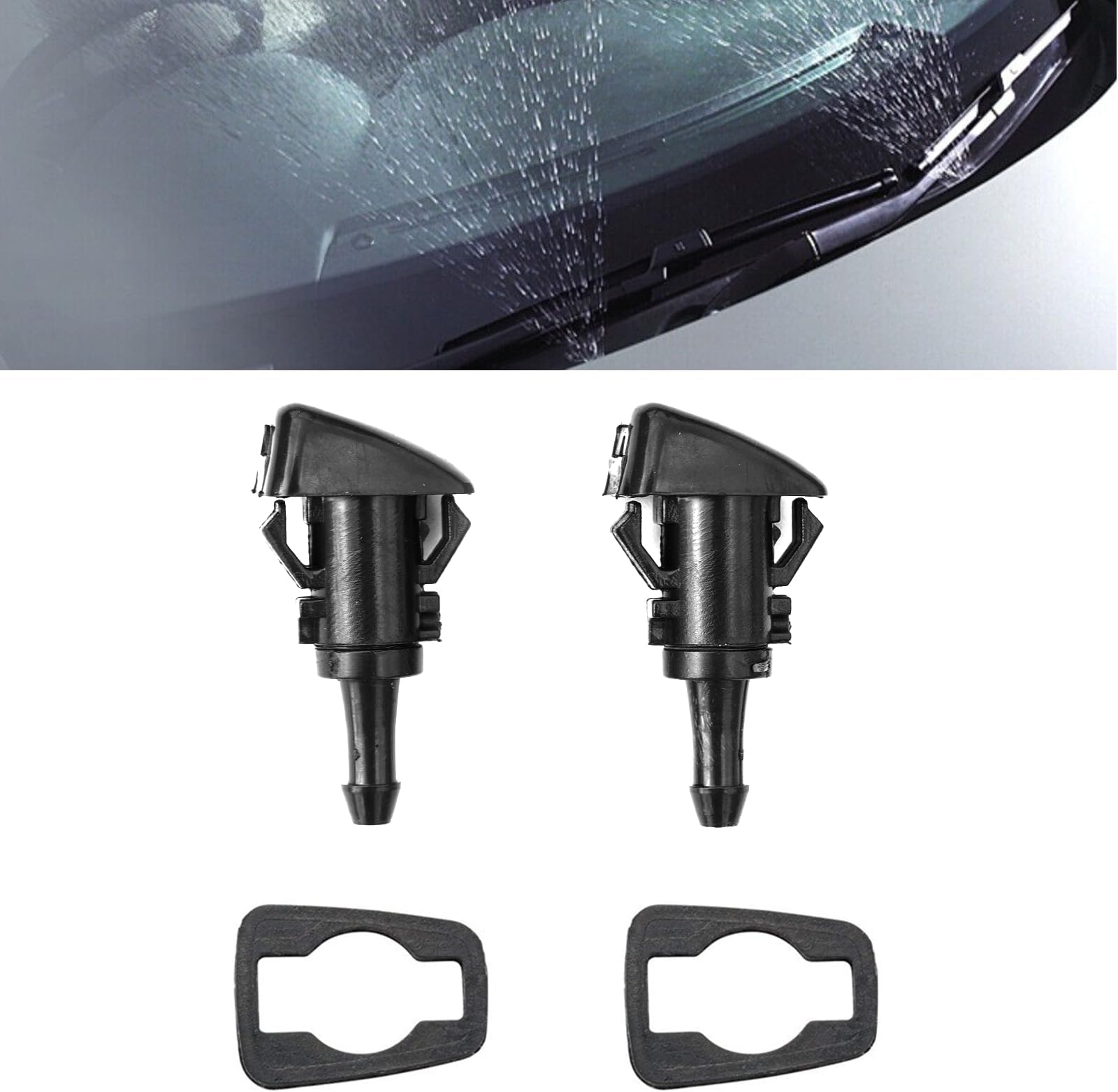 Anxingo 4805742AB 5116079AA Front Windshield Washer Nozzles