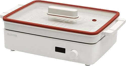 Miniatura 2 de Dr.HOWS Doran Doran - Sartén eléctrica 3 en 1, combinación de múltiples cocciones, parrilla rectangular y parrilla con revestimiento antiadherente