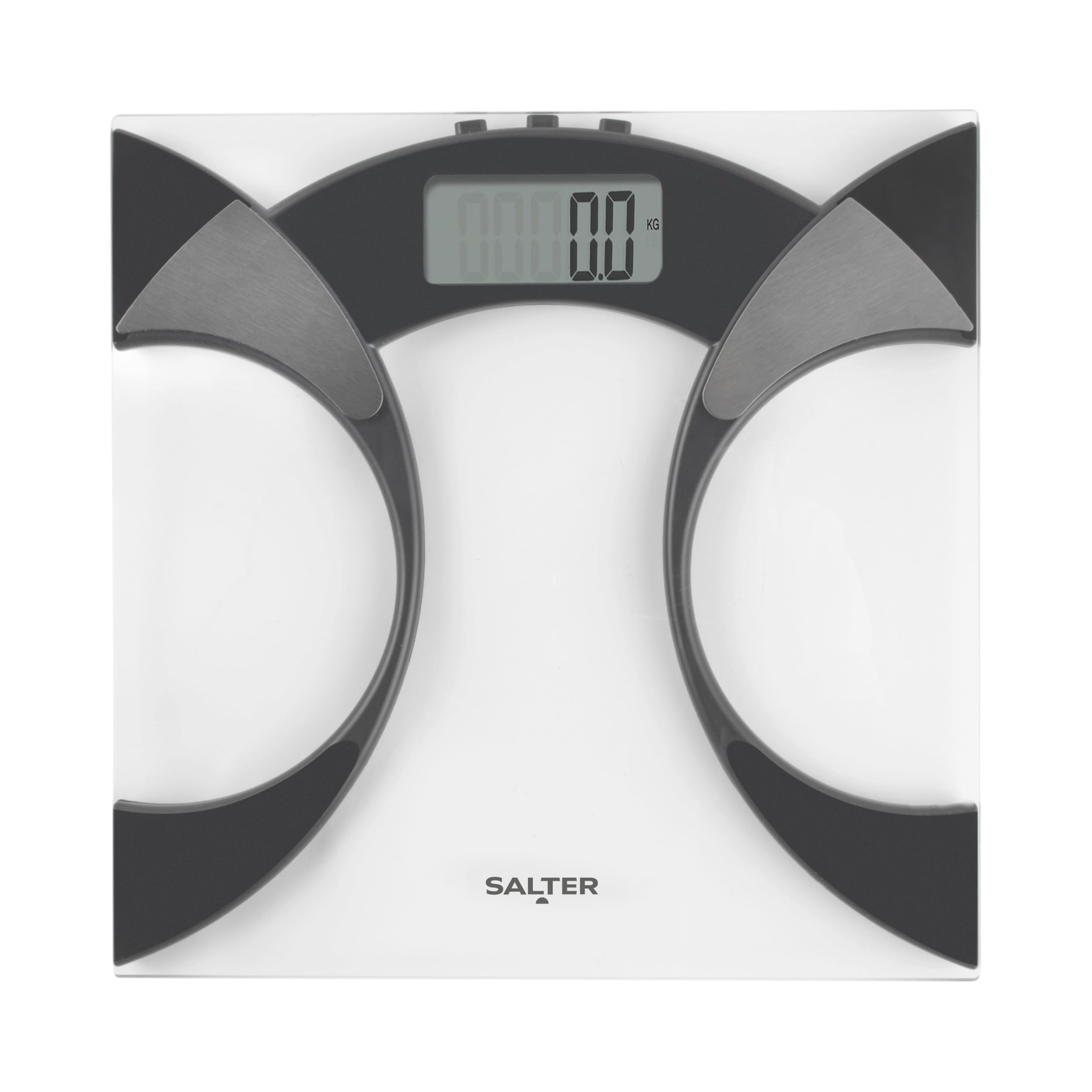 Salter 9141BKCFEU16 Analyser Bathroom Scales - Digital Weighing Scale For Body Weight, Body Fat/Water, BMI, Ultra Slim Glass Platform, 4 User Memory, Carpet Feet, Batteries Included, 160 kg Capacity