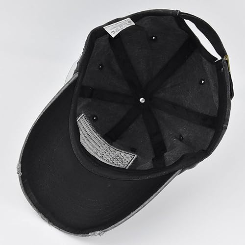 Miniatura 6 de Gorra de béisbol con bandera estadounidense, bordado ajustable, lavado vintage, de algodón, desgastado, para mujeres y hombres