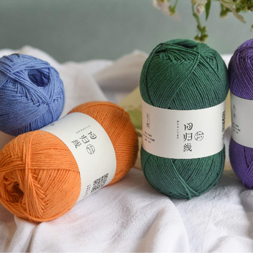 400G Qualitäts-Baumwolle Garn für Häkeln und Stricken, 20 Farben erhältlich, Babypullover Decken Coats Puppen,10