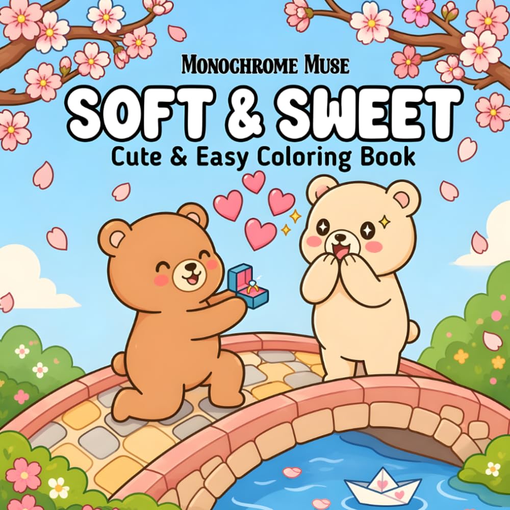 Soft & Sweet: Coloring Book for Adults and Teens Featuring Adorable Animal Pairs in Tender, Cozy Moments for Relaxation and Romance Couples (Simple Cozy Scenes)