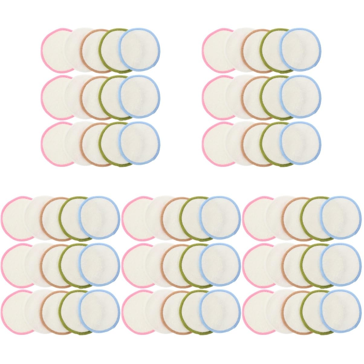 Healvian 75stücke Wiederverwendbare Abschminkpads Waschbare Gesichtsreinigungspads Sanfte Peeling-pads Für Effektive Make-up-entfernung Und Hautpflege