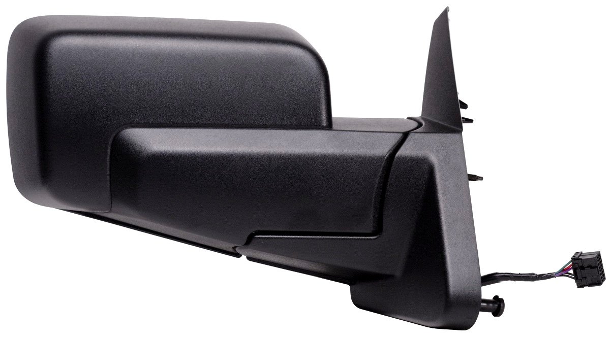 Fit System Passenger Side Mirror for Jeep Commander, Black, w/o Memory, Foldaway, Heated Power
