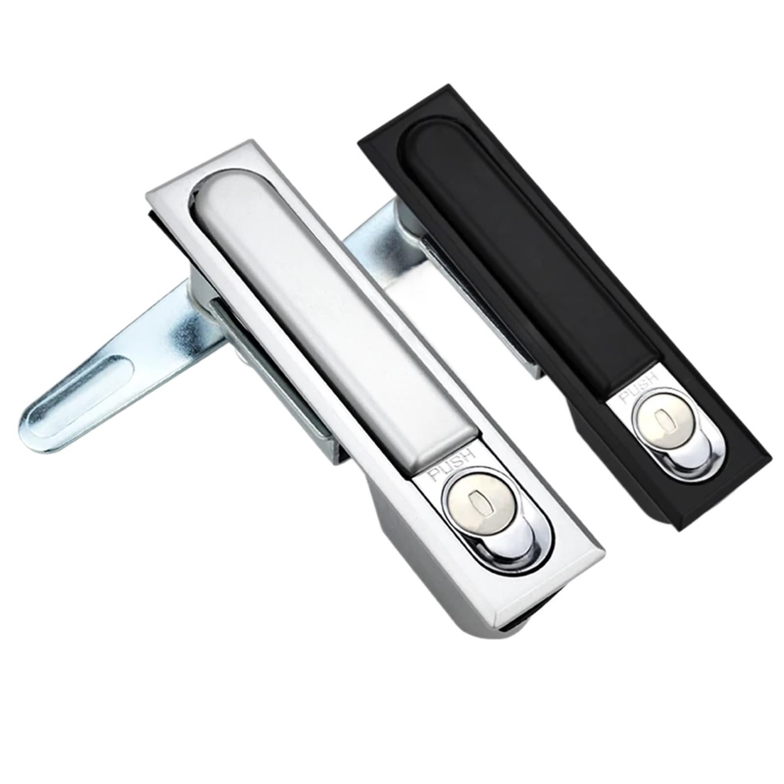 Bmkgodn Black Cabinet Lock， Handle Lock Plane Industrial Information Communication Network Cabinet Test Equipment Outdoor 1Pcs(Black)