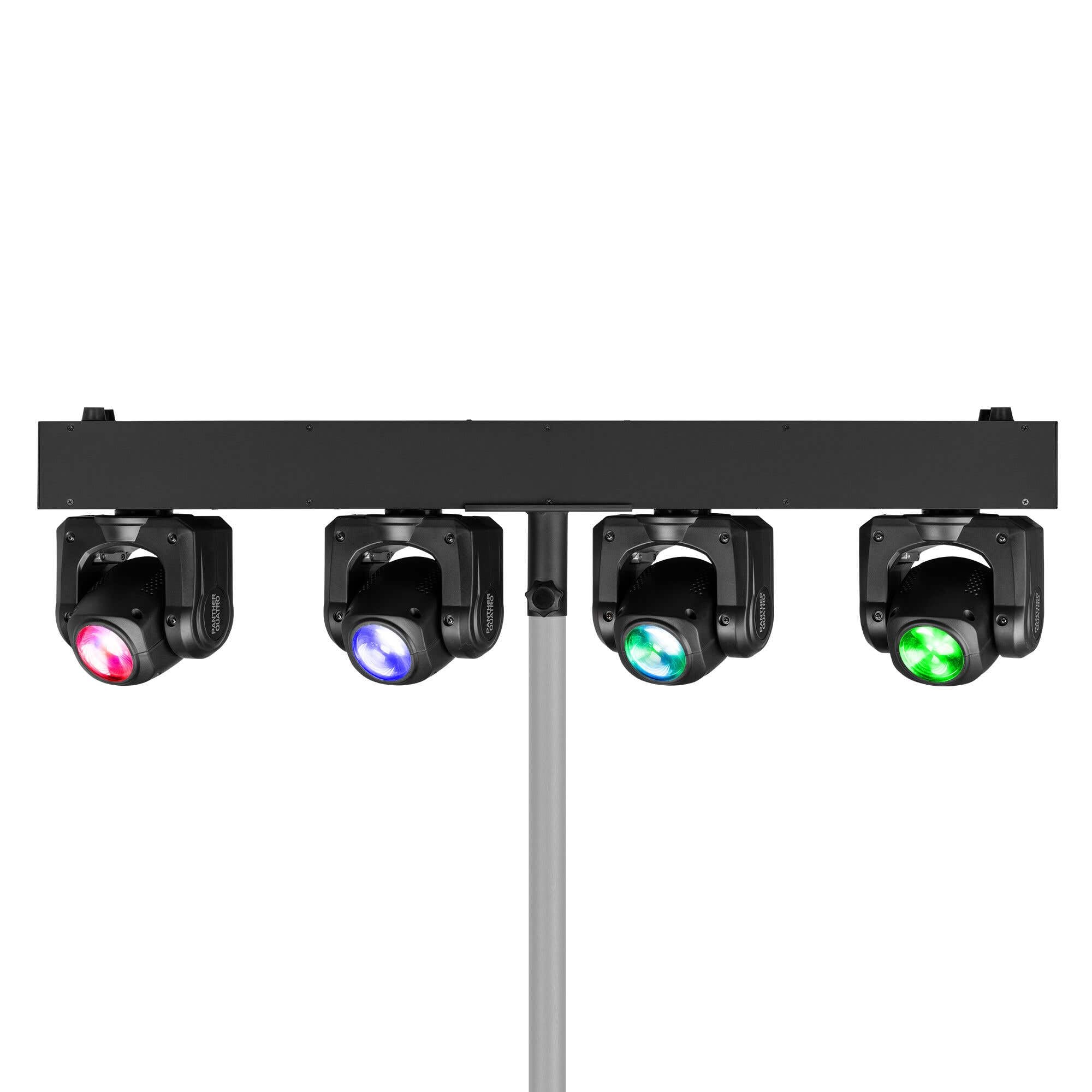 BeamZ Panther Quatro Moving Head Bar – 4x 40W RGBW LED, Musiksteuerung, Moving Head LED für beeindruckende Party- & Bühnenbeleuchtung – DMX Bühnenlicht, Stroboskop, Discolicht Partylicht, Lichtorgel