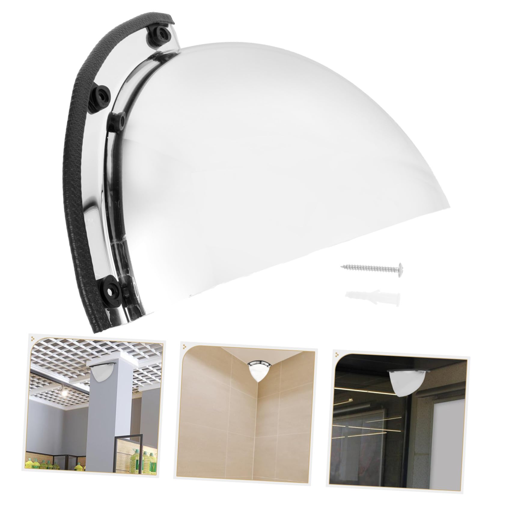 Espejo Convexo de Seguridad Pared 40 Cm Diámetro para Interiores, Amplio Ángulo Visión, Elimina Puntos Ciegos, Espejo Tienda y Esquina para Negocios Industriales