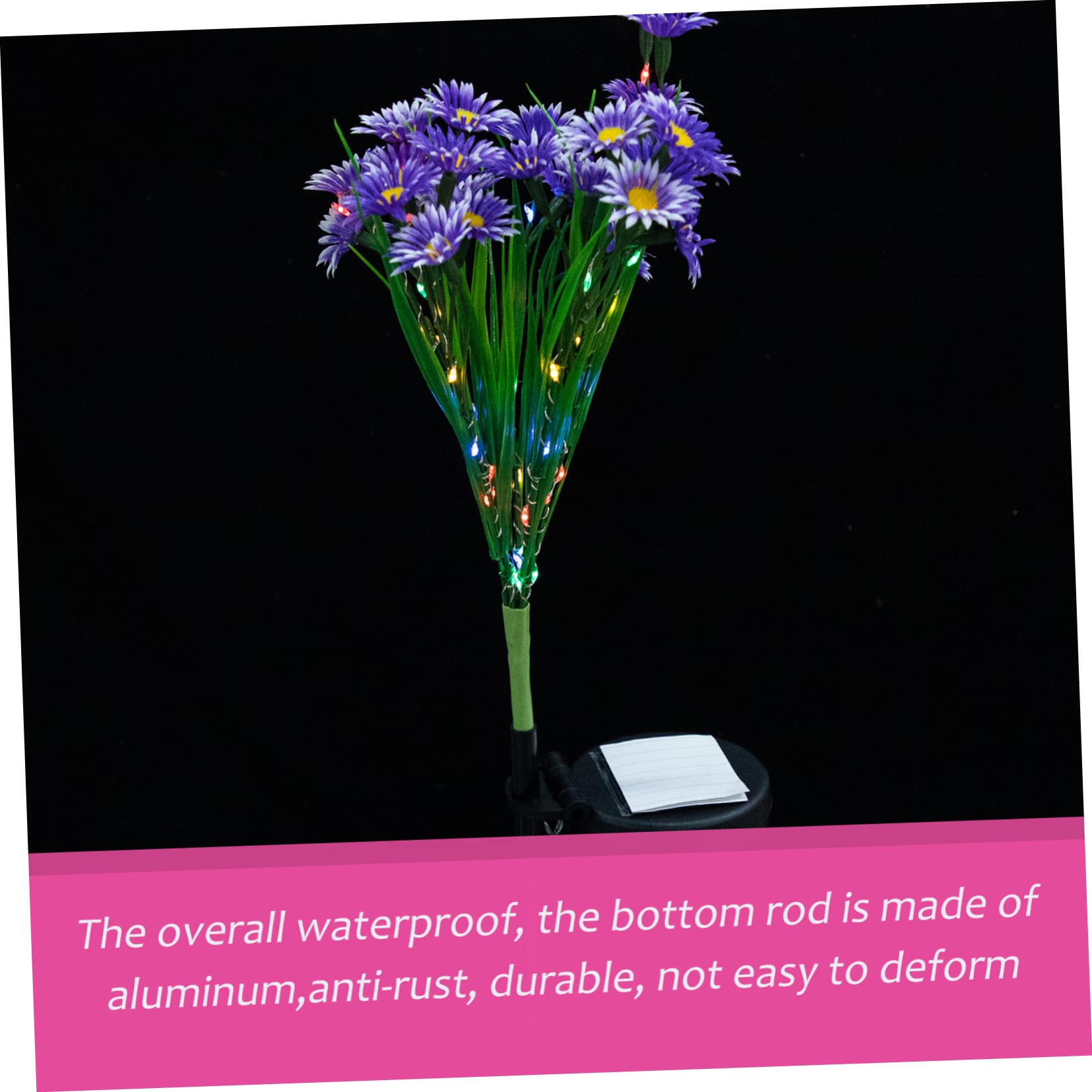 Gogogmee LED Solar Garden Lamp Creative Chrysanthemum Design Durable Outdoor Ground Light for Lawn Decoration Solar Powered Easy Installation for Pathway