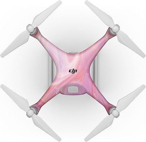 Vista 29 de DesignSkinz - Compatible con Drone DJI Phantom 4 Pro - Vinilo adhesivo protector resistente a los arañazos - Marbleized Pink Paradise V7 Paraíso