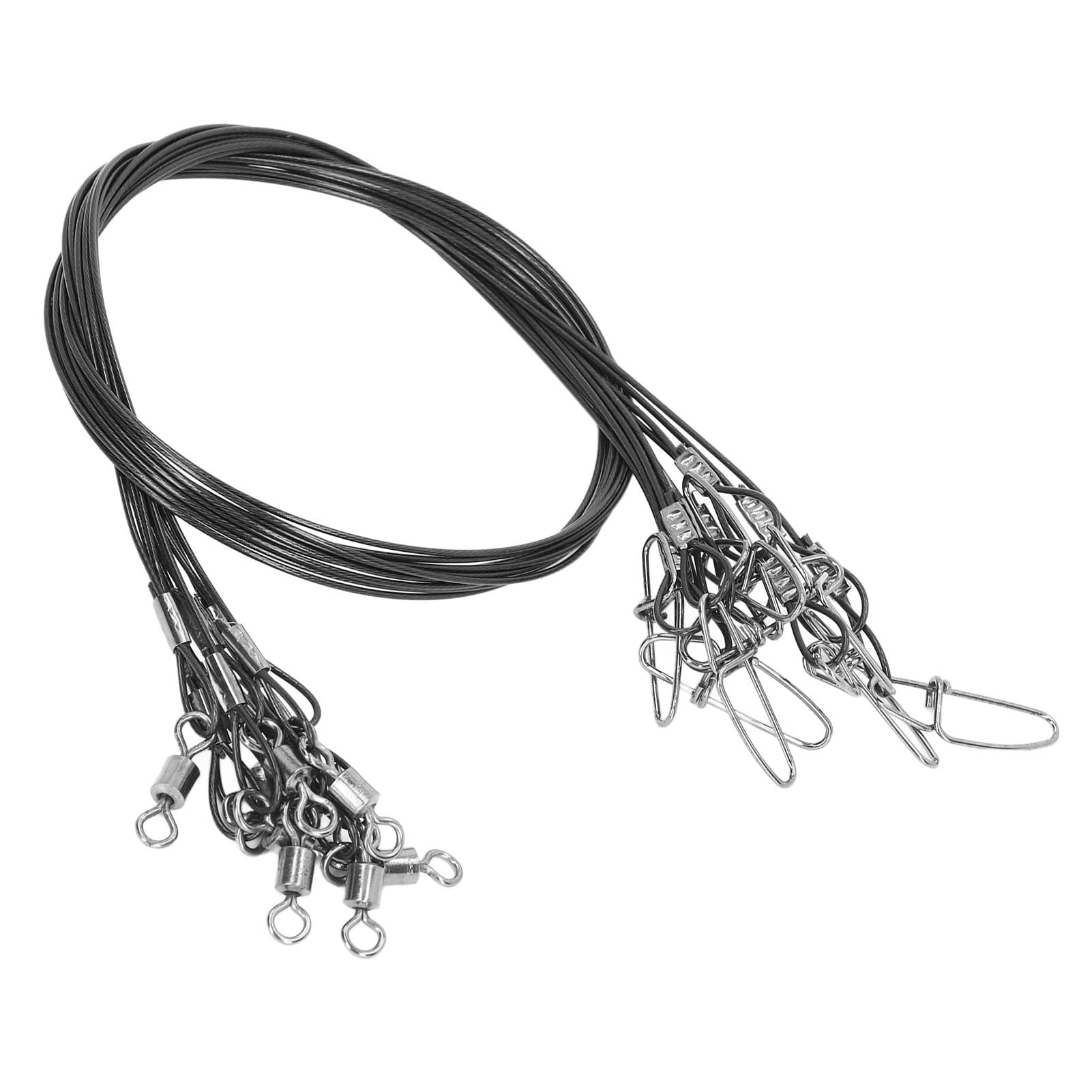 10 Szt. 50 Cm Przypony Wędkarskie, żyłka Wędkarska Przypony Stalowe Do łowienia Szczupaków Drut Wędkarski Przypony Liderzy Bite żyłka Wędkarska Liderzy Z Krętlikami
