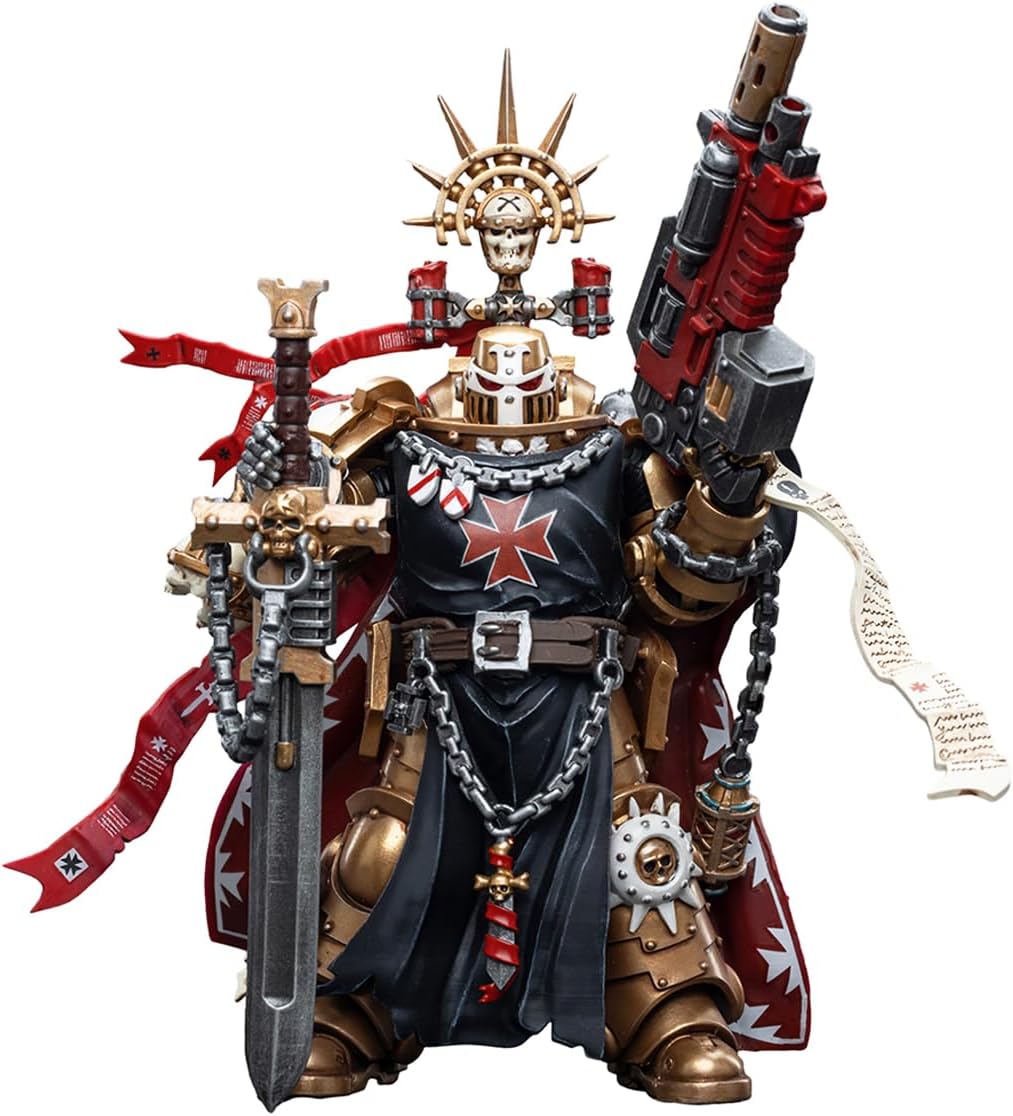JOYTOY 1/18 Action Figures Warhammer 40K Mecha Joy Toy Figure Model Toys Black Templars High Marshal Helbrecht