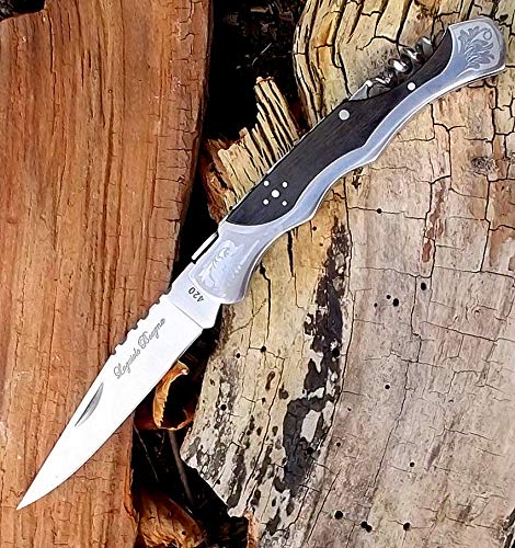 4171 BAROCK Taschenmesser von hand gefertigt mit Marron holz Cover