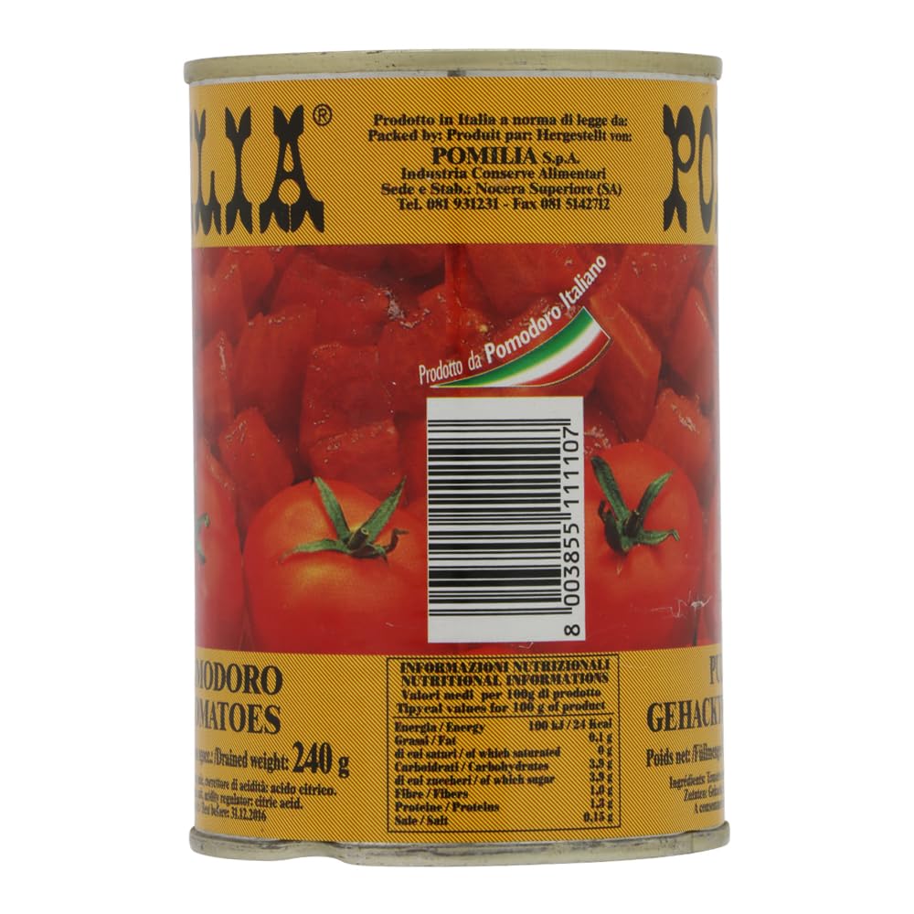 Italian Gourmet Polpa di Pomodoro, Tomatenfruchtfleisch, 48 x 400g Dose | 100% pomodori italiani, stückig verarbeitet, ideal für Sugo, Pizza und, Gesamtnettogewicht 19,2 kg + Kostenlos Polpa 400g