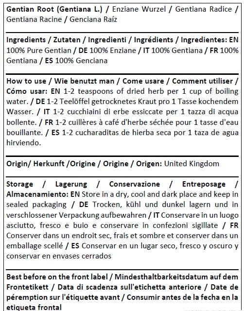 Herba Organica Gentian Root - Gentiana L - Herbal Tea (100g) - Image 3