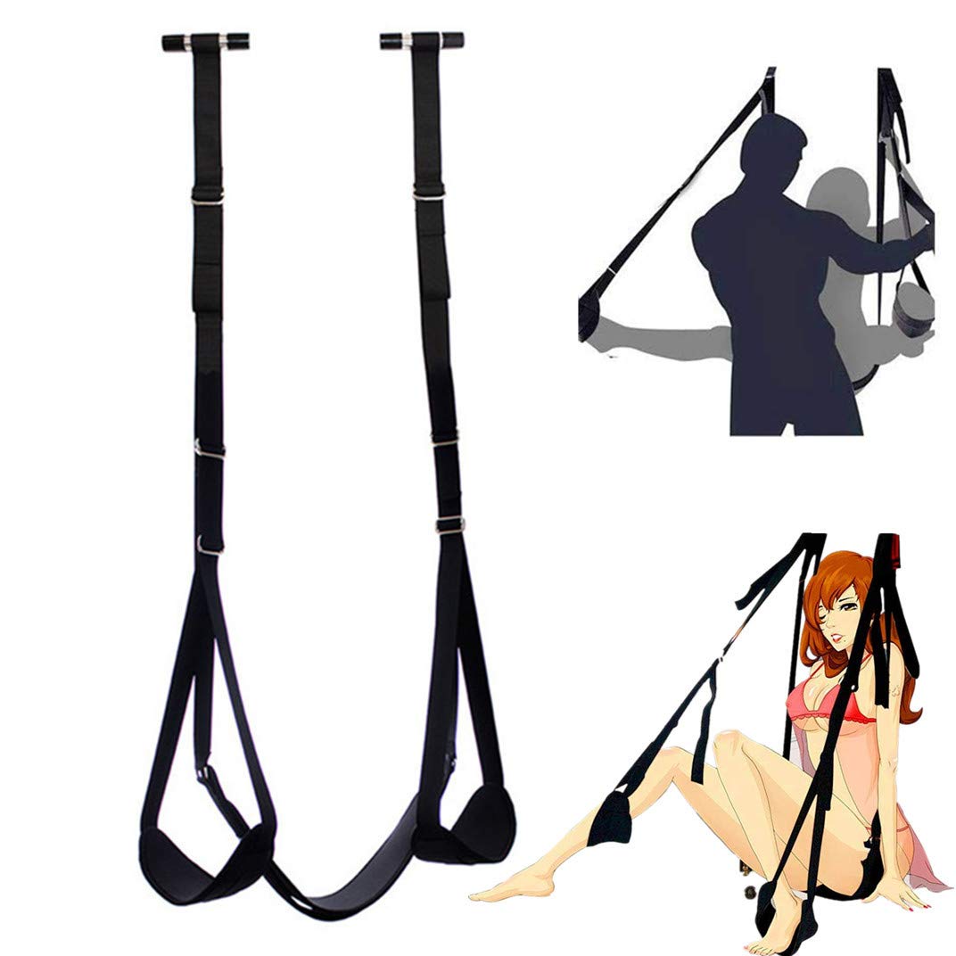Altalena Kit da Appendere alla Porta Porta da Sogno Altalena Rotante Altalena Giocattolo Coppia Femminile Articoli da Letto Regalo con Sedile (Nero)