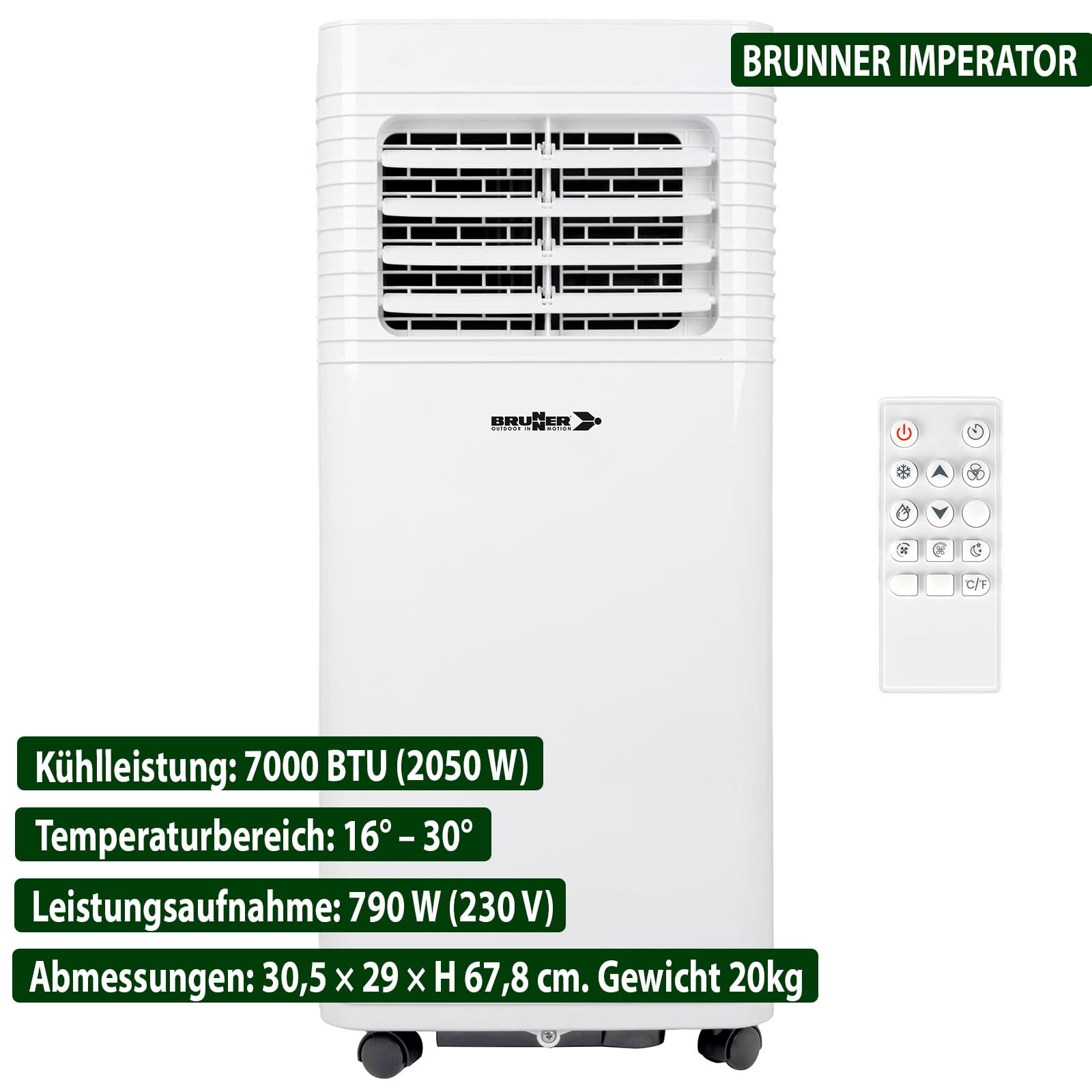 BRUNNER Imperator leistungsstarkes tragbares Klimasystem Reisemobile Vans passend für Ducato, Peugeot Boxer, Citroen Jumper AB Baujahr 2006