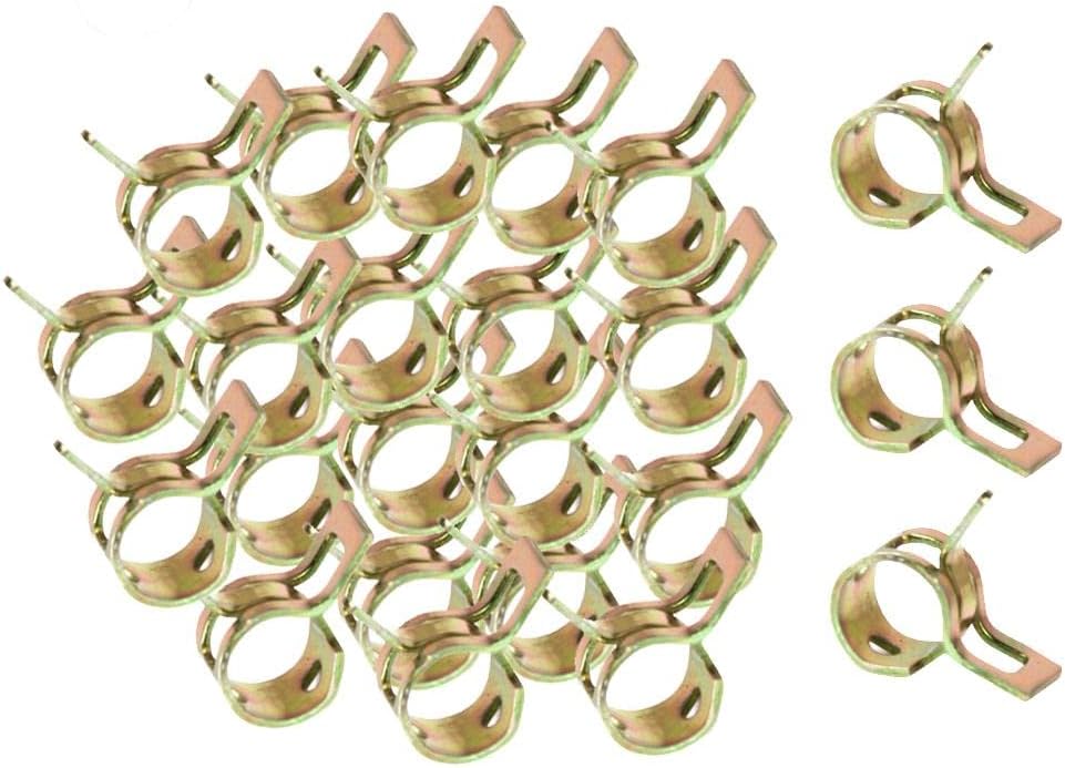 40 x Spring Clip Fuel Hose Line Air Tube Clamps Fastener Diameter 6mm