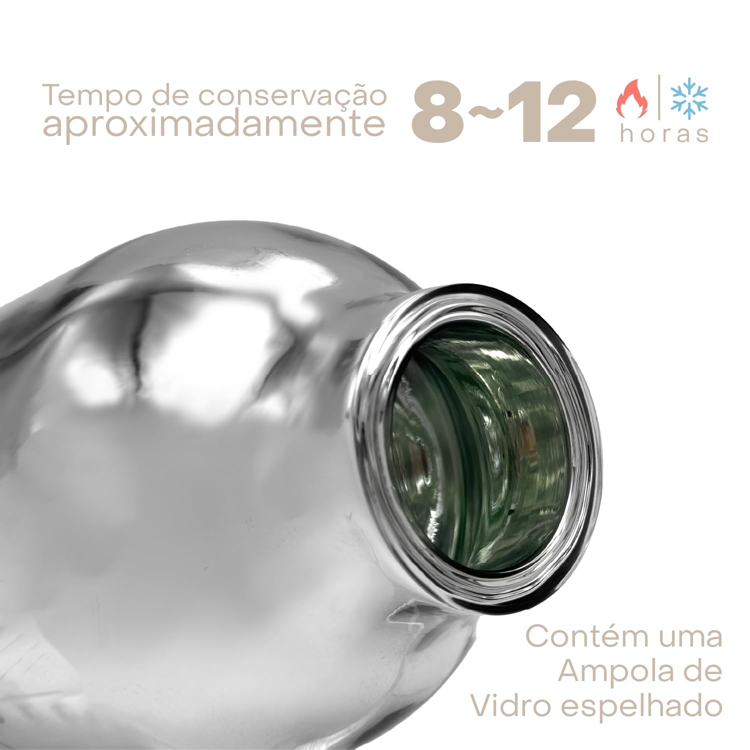 LYOR - Garrafa Térmica de Plástico Jumeirah Branca 1L : Amazon.com