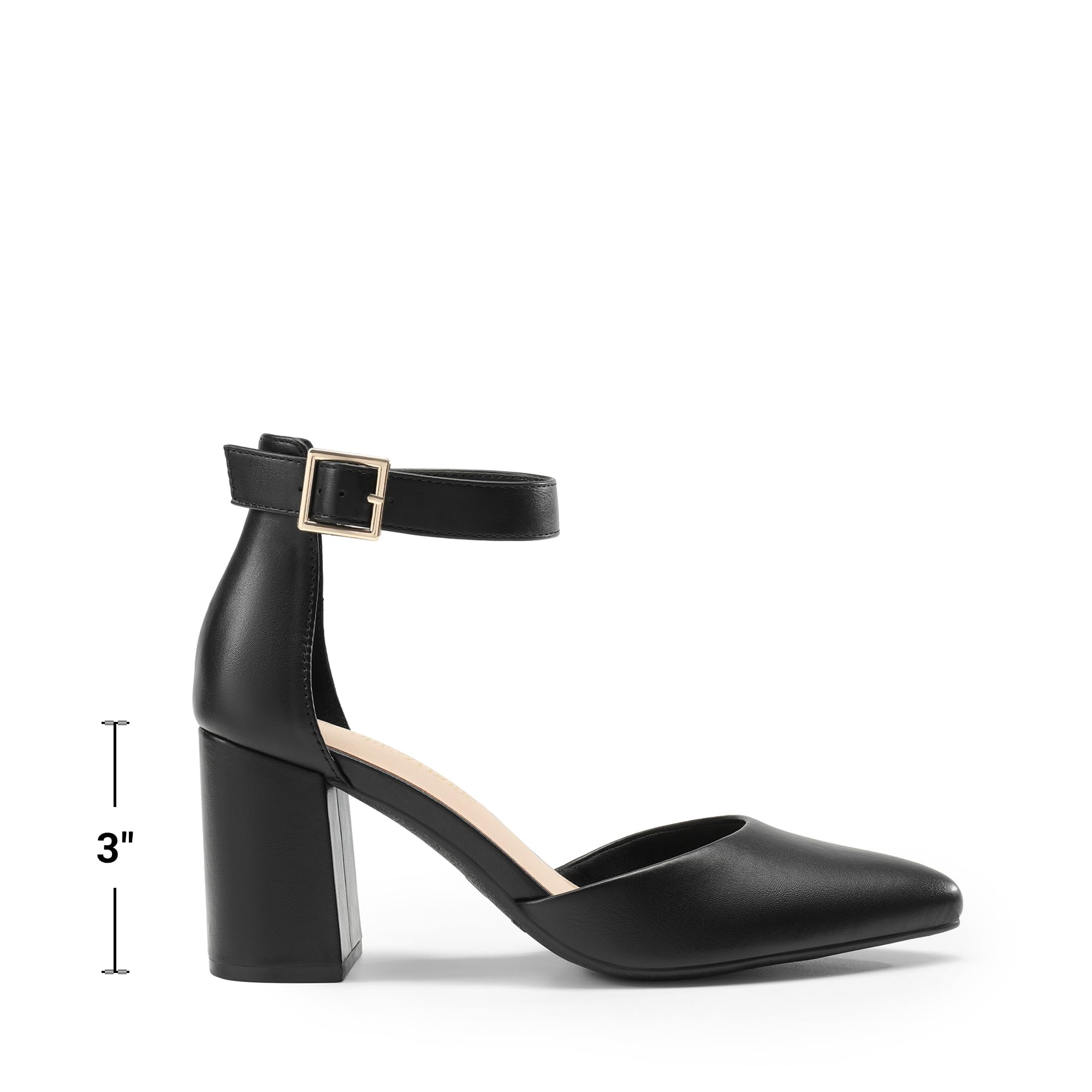 DREAM PAIRS Escarpins Femme Petit Talon Bout Pointu, Chaussures à Talon Confort Chic pour Mariage, Bureau ou Soirée – Talon 7,5 cm