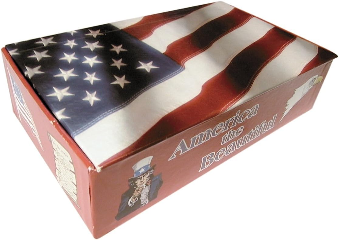 Aurora GB Flag Pencil Box, 8 9/16 in. L x 5 in. W x 2 1/4 in. H, "Cigar Box" styled Hinged Lid, , Recyclable, Made in USA (AUA98059)