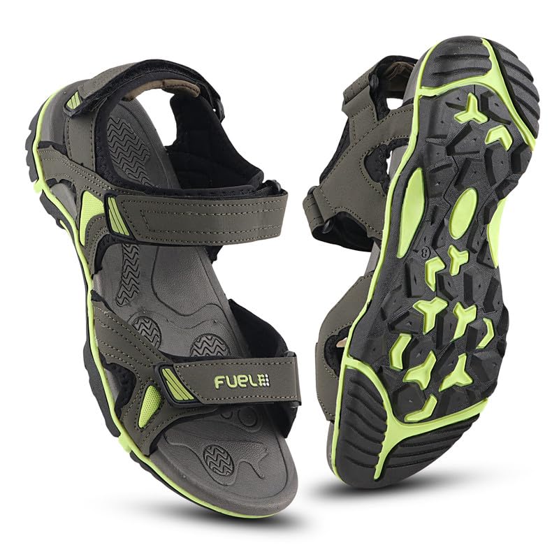 Image of FUEL Jordan Men's Outdoor Adventure Sandals in Anti-Skid Sole with Velcro Strap Lightweight & Durable Comfort Fit Footwear