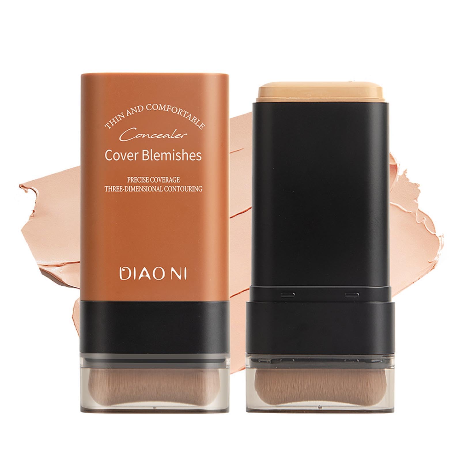 Foundation Contour Stick, with Built-In Foundation Brush,Instantly Balance & Even Complexion,Natural Color For Medium Skin Tones, Makeup Longwear Stick