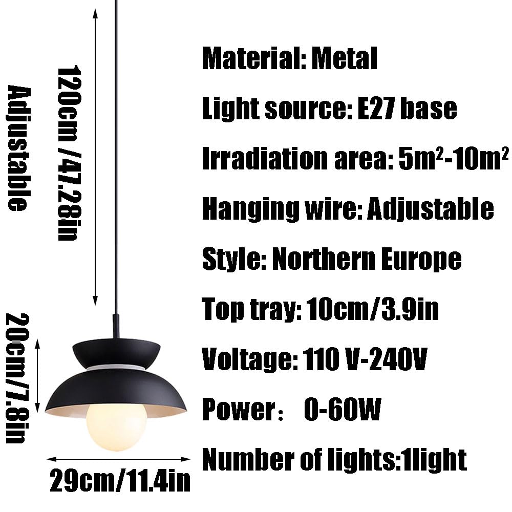 E27 Base Ceiling Pendant Light, American-Style Metal Chandelier, Personalized Single-Head Hanging Lamp Shade, Decorative Lighting Fixture for Hallways and Entryways