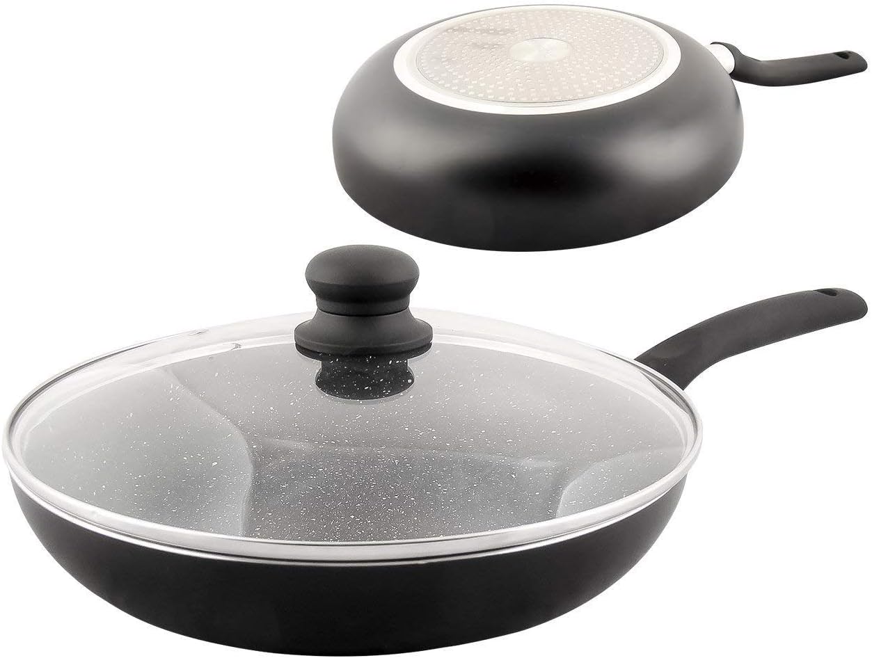 Premium Frying Pan Master Class Non Stick Marble Coated Fry Pan with Lid (20cm)