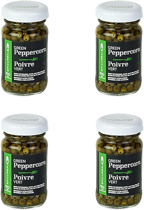 Epicureal Green Peppercorn Whole in Brine 50ml 4 pc Premium Spanish