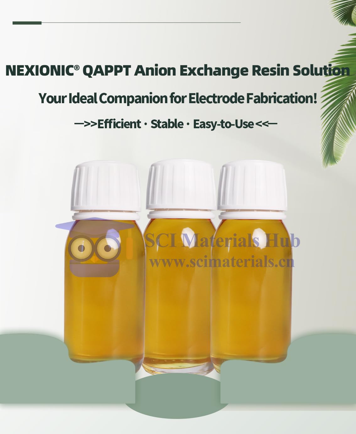 Generic QAPPT Anion Ionomer Dispersion (10 mL_Clear or Amber Glass Vial)