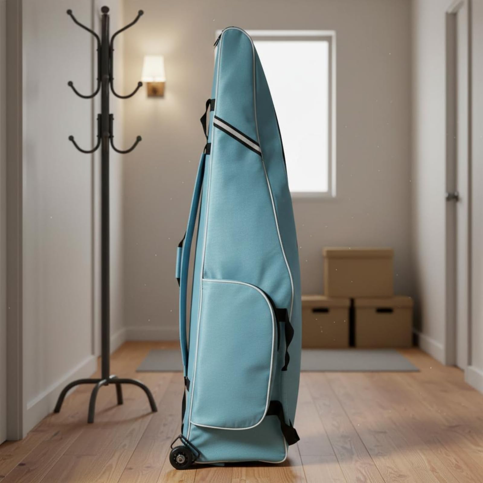 Sacca da Scherma con Ruote Leggera Borsa Porta Spada e Maschera Scomparti Multipli Attrezzatura Sportiva per Adulti, Bambini