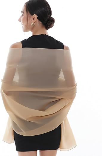 RIIQIICHY Shawls Wraps for Evening dresses Scarfs for Women Formal Shawl for Wedding Like Chiffon Shawl