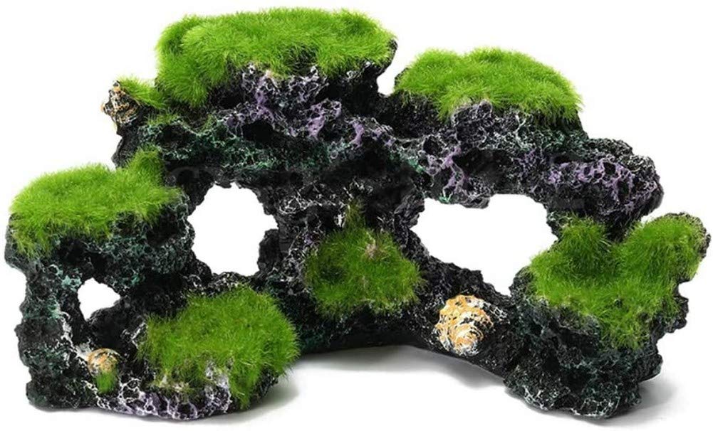 Resina Acquario Barriera Corallina Muschio Rock Fish Tank Marine Island Ornament Cave Decor