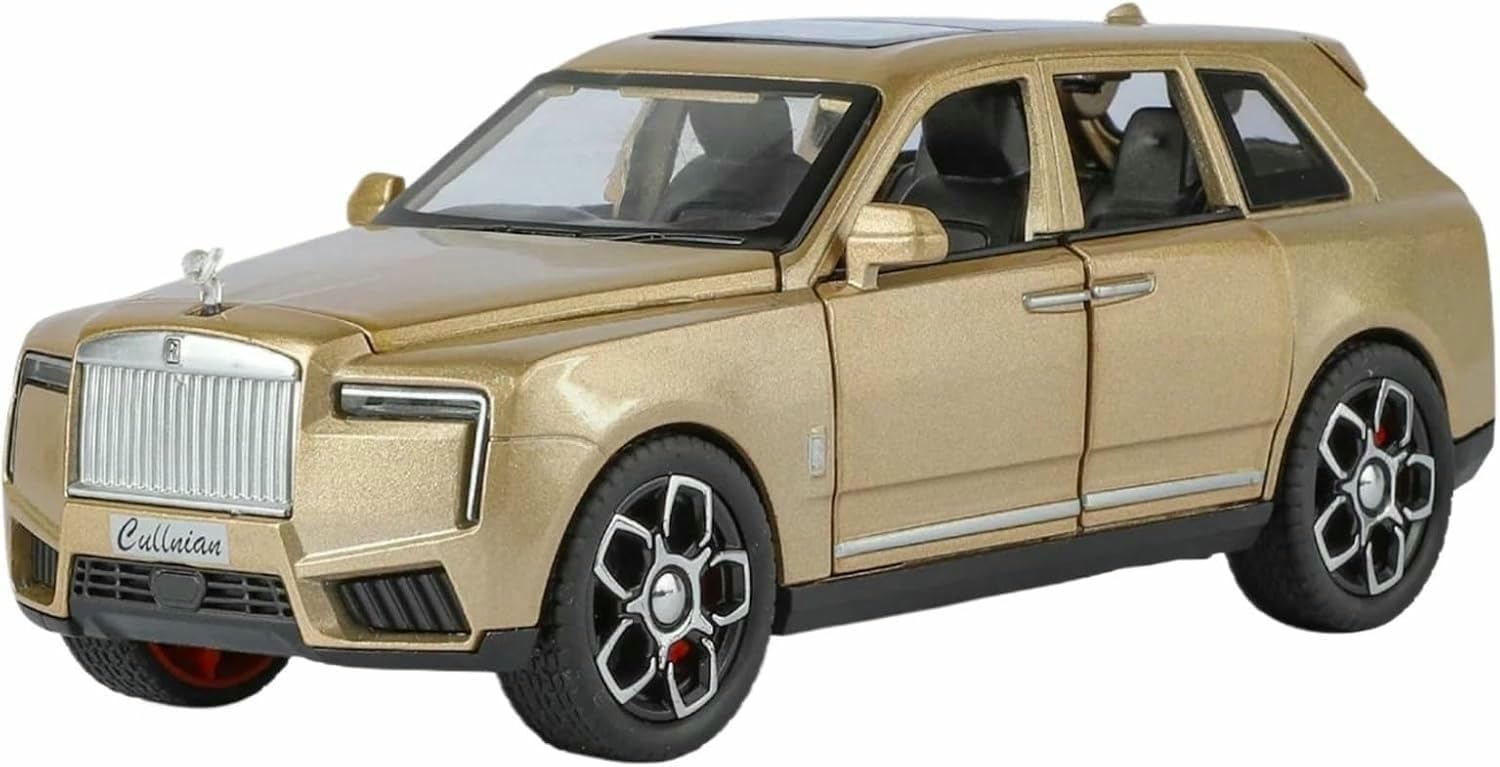 Deaver Gold Diecast 1: 32 For Rolls-Royce For Cullinan Scale Alloy Car Models Realistic Pre-Built Finished Vehicle Model Display(Gold)
