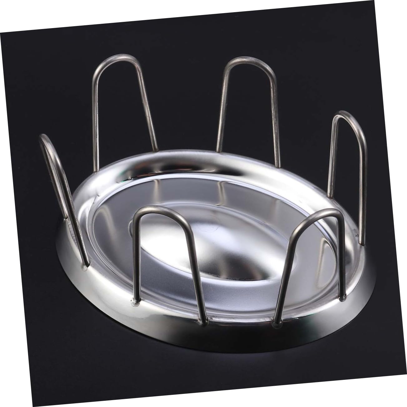 SUPVOX Ciotola per Tartaruga in Acciaio Inossidabile Ciotola per Rettili Mangiatoia Rotonda Forniture per Animali Domestici