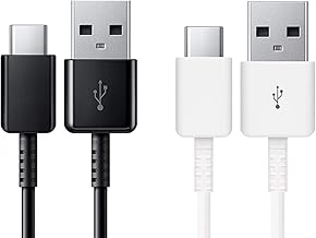 Authentic Short Two 8inch USB Type-C Cable for HTC One Google Play Edition Also Fast Quick Charges Plus Data Transfer! (White+Black)
