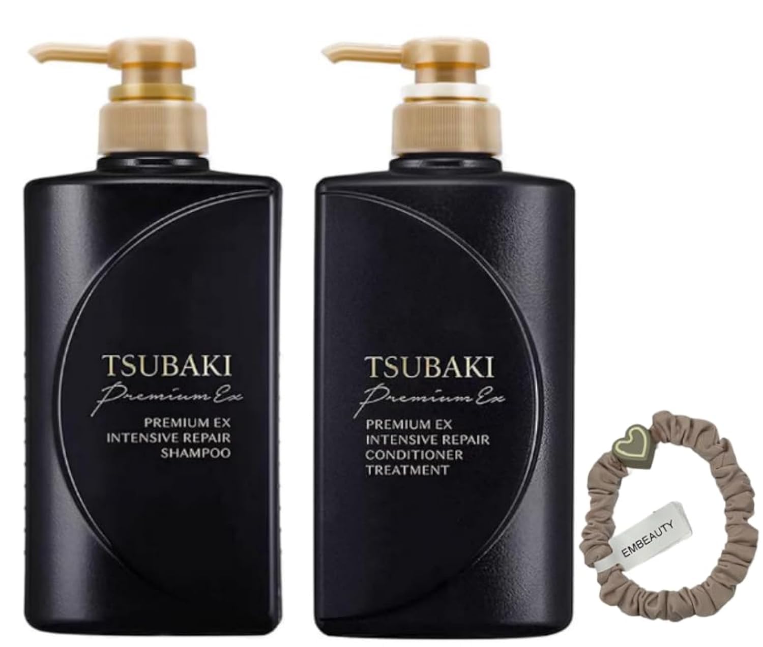 Premium Black Set - EX Ion Repair Shampoo 400ml +Conditioner 400ml +1 Hair Tie