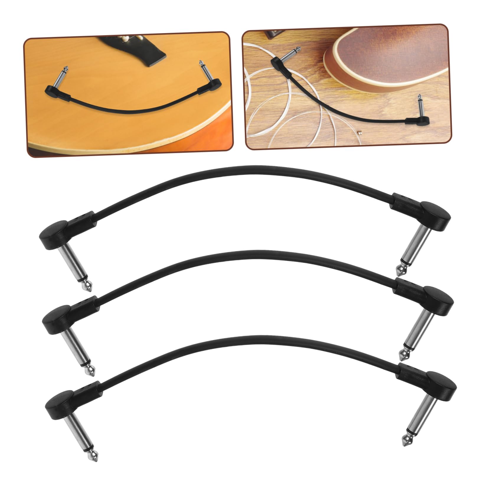 ERINGOGO Guitar Patch Auxiliary Cable Set 6pcs Guitar Instrument Cable Fast Signal Cables Multipack for Effects