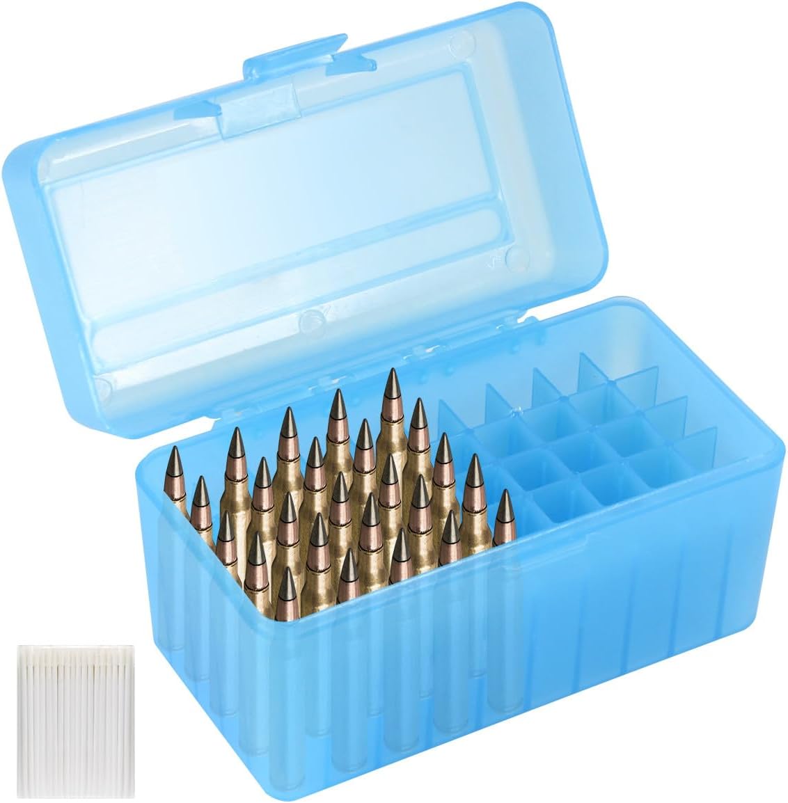 50 Round Rifle Ammo Can | Ammo Box | Flip-Top Ammo Bullets Case | Storage Box | Magazine Holder | Tool Box Storage for Travelling | Plastic Ammo Box | Field Box | Locking Ammo Box