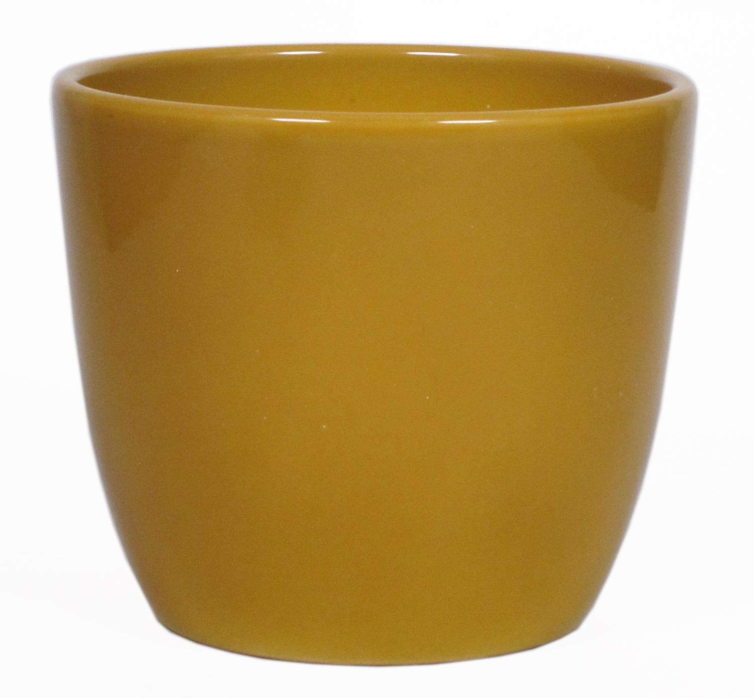 innaGLAS Grand Cache-Pot, Jaune Ocre, 27cm, Ø32cm
