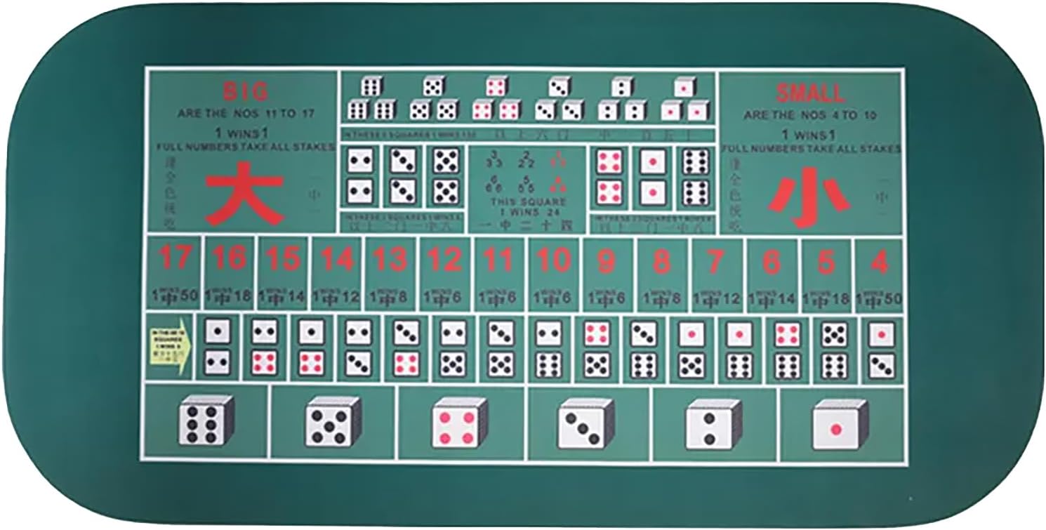 Poker mat Poker Mat Poker Table Top, Players Game Layout Mat with Carrying Bag Foam Poker Table Top for Poker Games,Casino,Blackjack(Large)