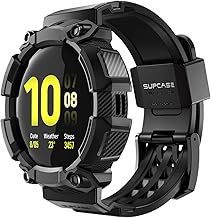 SUPCASE [Unicorn Beetle Pro] Series Case for Galaxy Watch Active 2, Rugged Protective Case with Strap Bands for Galaxy Watch Active 2 [44mm] 2019 Release Black