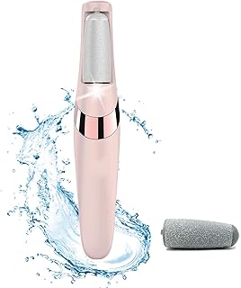 مبرد قدم كهربائي، مزيل مسامير القدم الكهربائي، قابل لاعادة الشحن بمنفذ USB، مزيل الجلد الصلب المقاوم للماء مع بكرتين بسرعتين، اضاءة ليد، اداة باديكير احترافية للقدم والكعب المتشقق