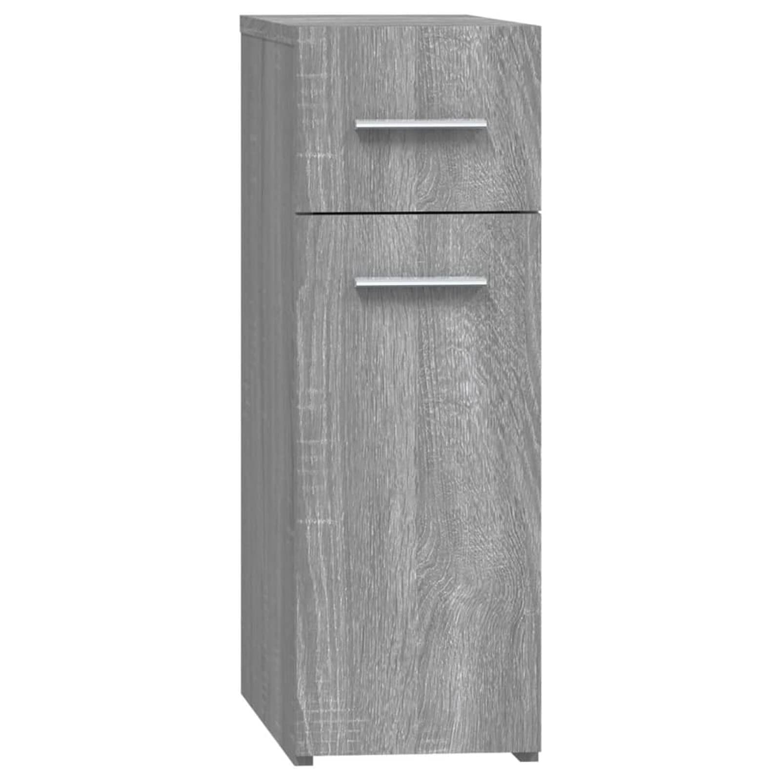 Armario botiquín Madera contrachapada Gris Sonoma 20x45,5x60cm, Caja Medicamentos, Botiquín Versátil, Caja De Almacenamiento