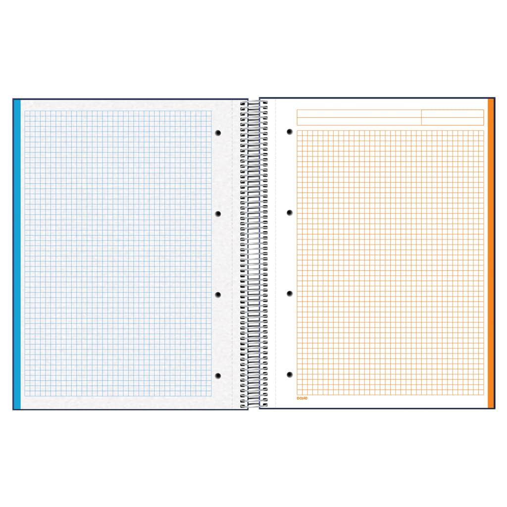 DOHE, A4 Squared Notebook, Spiral Binding, 100 Sheets of 90 g/m², 5 mm Square, Hardcover, Yale University Navy - Image 2
