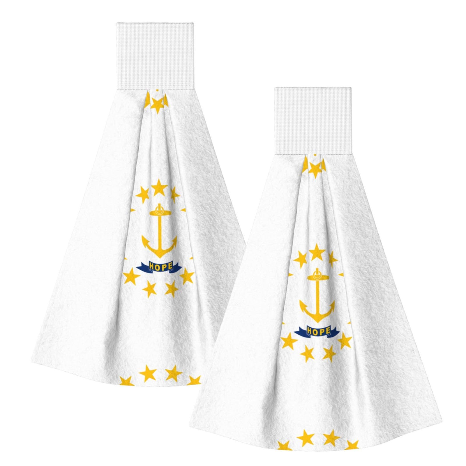 Rhode Island State Flag Highly Absorbent Dish Towels Soft Coral Fleece Wipe