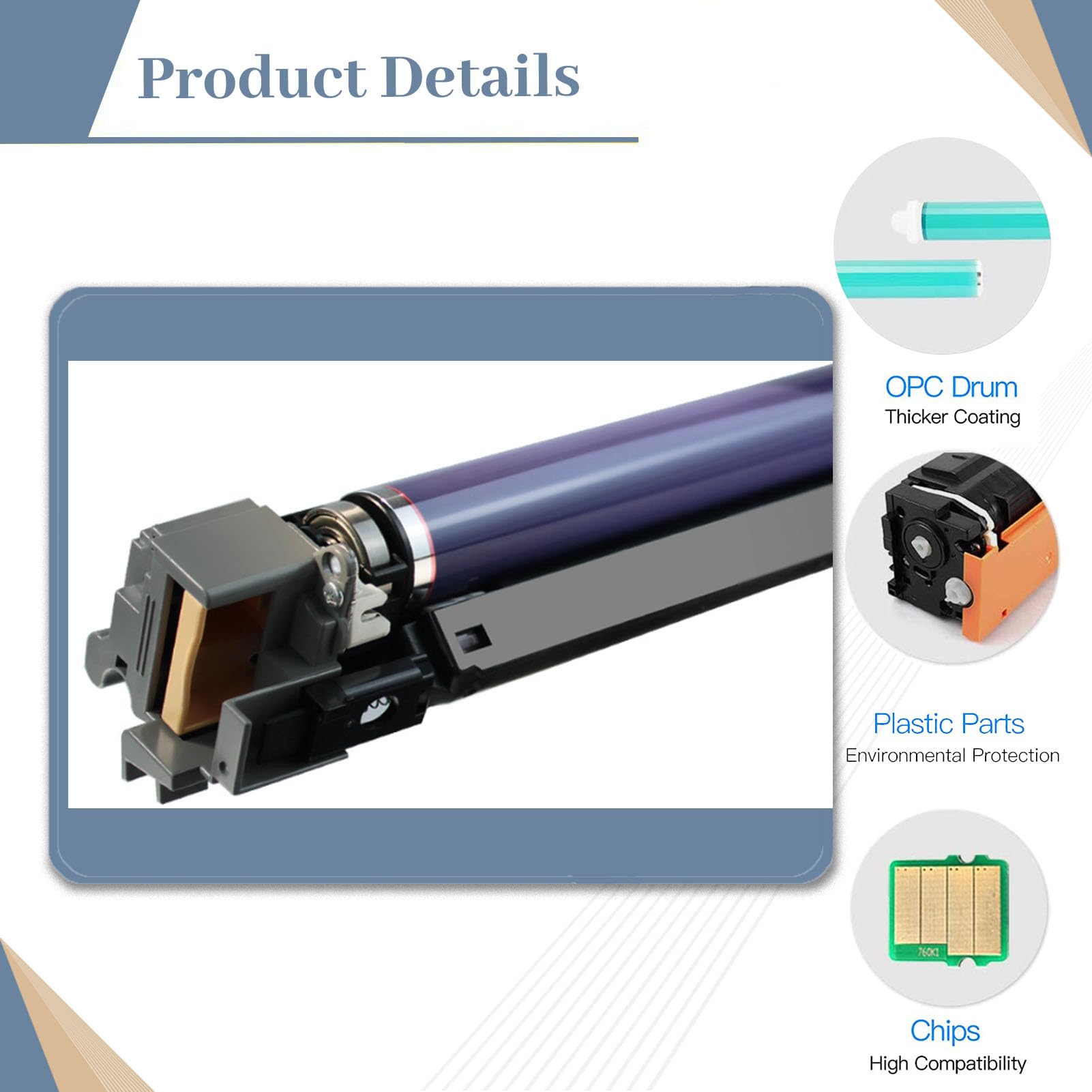 Compatibile per unità tamburo ad alta resa Lexmark C950X71G C950X73G, adatto per stampanti C950 X950 X952 X954 C950de X950de X952de X954de (confezione da 1 giallo)