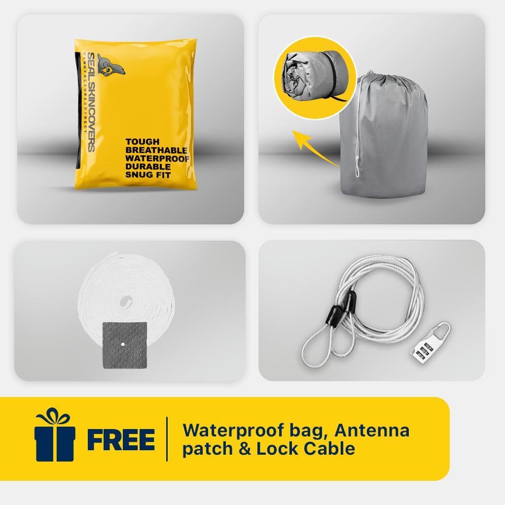 Seal Skin Covers Waterproof Car Cover for Sedan All Weather UV Protection Windproof Straps Dustproof Soft Cotton Lining — view 8